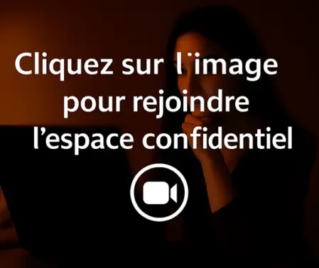 Image invitant à rejoindre le chat visio confidentiel de Confession Intime. Cliquez sur l’image pour accéder à un espace d’échange privé, discret et bienveillant.